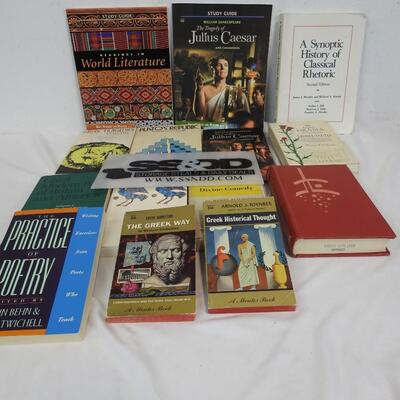14 Books: English, Greek, Rome History, Poetry & Study Guides