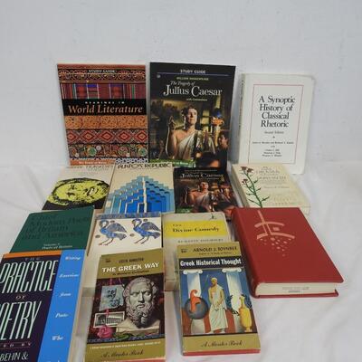 14 Books: English, Greek, Rome History, Poetry & Study Guides