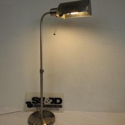 Metal Desk/Table Lamp, Adjustable, 30" Tall-Works