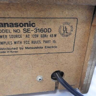 Panasonic SE-3160D Record Player Turntable -Turns On-No Speakers-Vintage