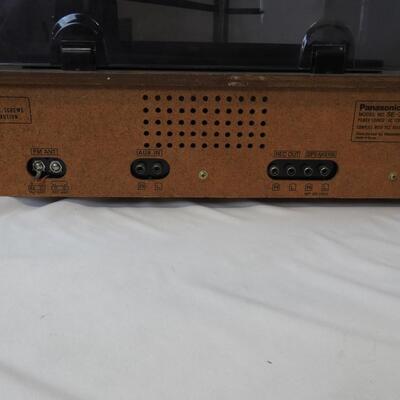 Panasonic SE-3160D Record Player Turntable -Turns On-No Speakers-Vintage