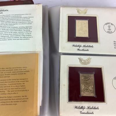 5242 Two Books of Golden State Birds and United States Stamp Collection