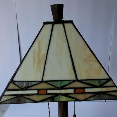 Table Top Size Smaller Lead Glass Lamp