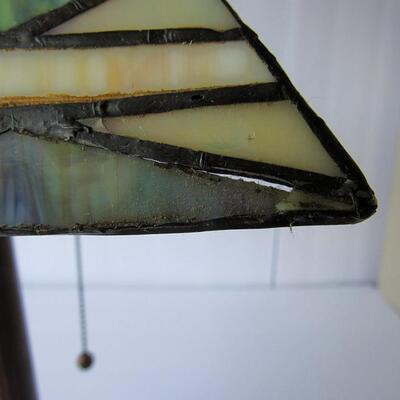 Table Top Size Smaller Lead Glass Lamp