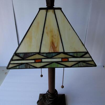 Table Top Size Smaller Lead Glass Lamp