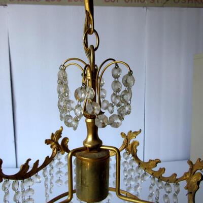 Metal and Glass Prism Ceiling Light