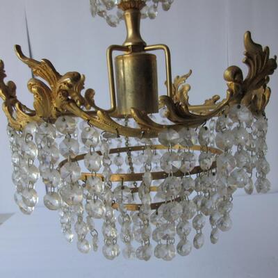 Metal and Glass Prism Ceiling Light