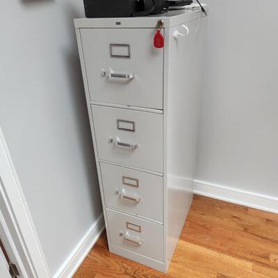 Hon 4 Drawer Metal File Cabinet with key