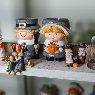 Cute Vintage Thanksgiving Candles and figurines