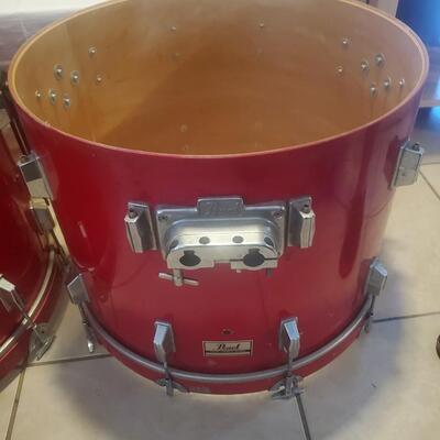 Red Pearl Drum 6 Piece Set