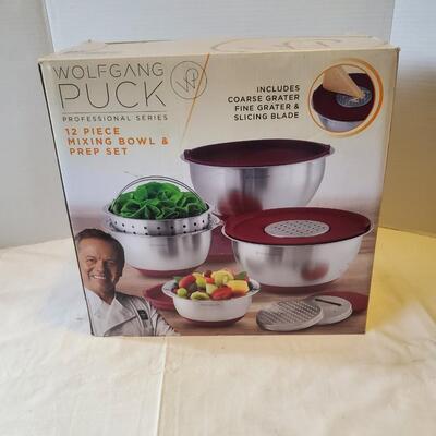 NEW Wolfgang Puck 12 Piece Mixing Bowl & Prep Set