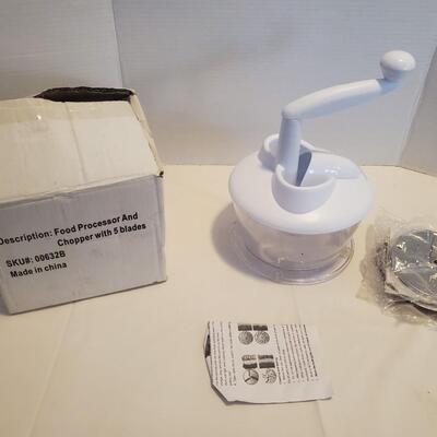 NEW Food Processor & Chopper + 5 Blades - NIB