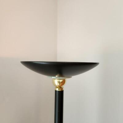 Black Torchiere Floor Lamp with Dimmer