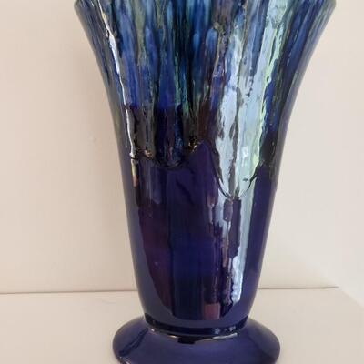 Erika Lucas Blue Art Pottery Vase