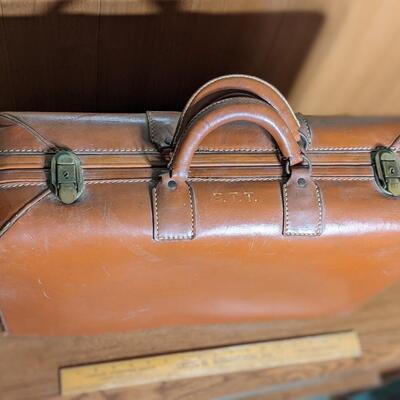 Sweet Vintage Leather Suitcase, Great Shape