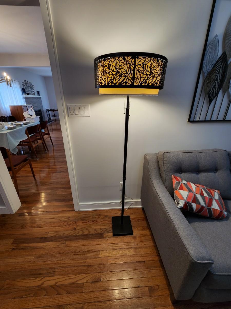 Pair Matching Floor & Table Lamps dual lamps