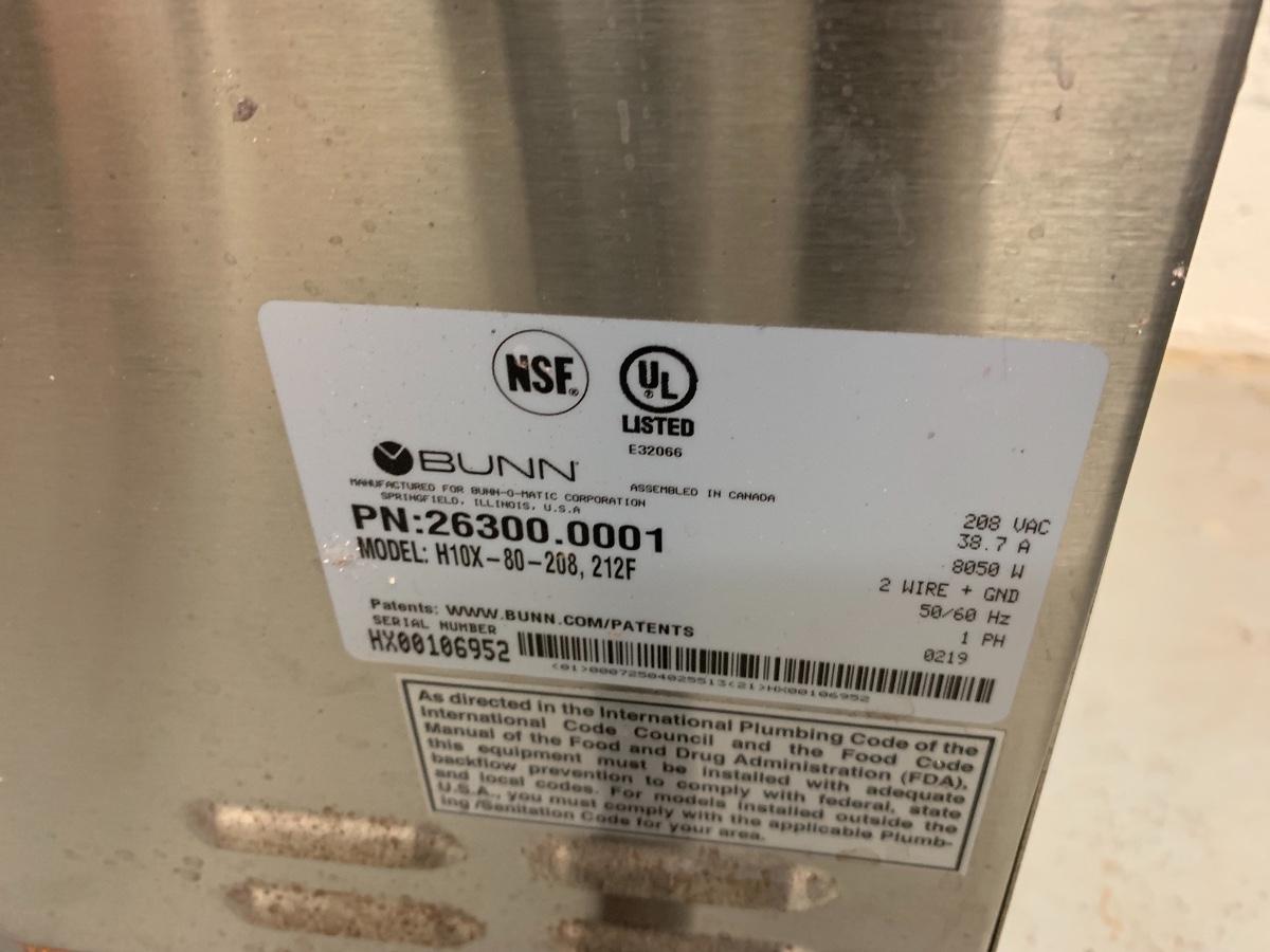 Bunn Water Heater 1
