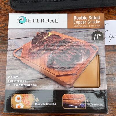 Stainless steel bbq kit and copper griddle