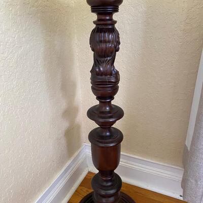 Wooden carved plant stand