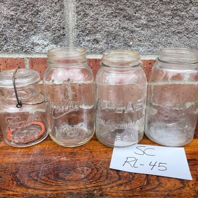 Misc assortment of canning jars