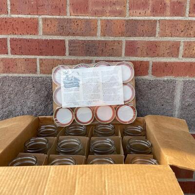 Set of 12 jars with lids