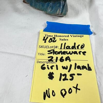 LLAdro #2161 Girl with Lamb 9" stoneware No Box
