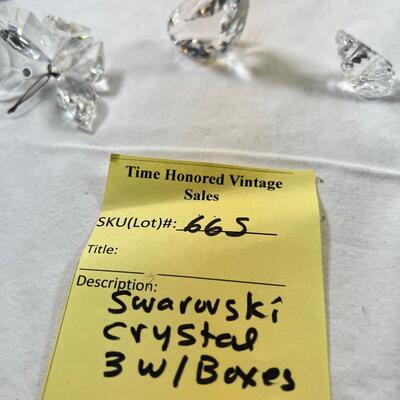 Swarwski Crystal animals 3 with boxes, mirror