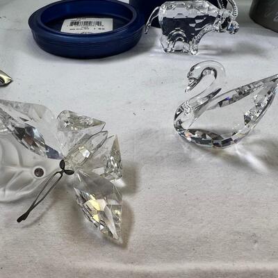 Swarwski Crystal animals 3 with boxes, mirror