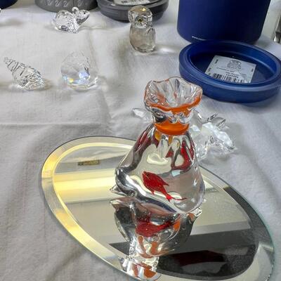 Swarwski Crystal animals 3 with boxes, mirror