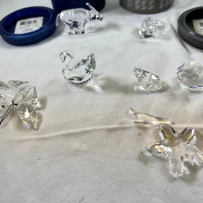Swarwski Crystal animals 3 with boxes, mirror