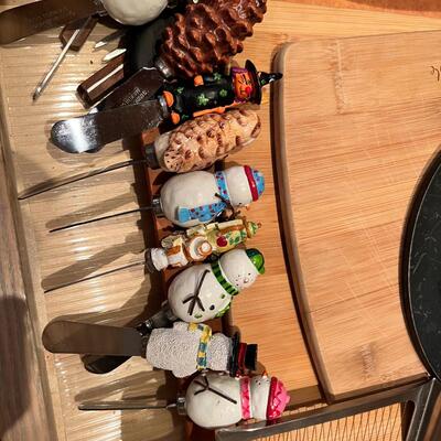 Knives, hand beaters, and kitchen utensils