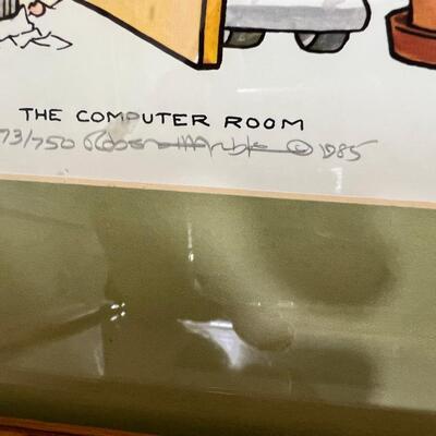 San Francisco theme prints. Long  1985 print titled "The Computer Room."