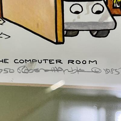 San Francisco theme prints. Long  1985 print titled "The Computer Room."