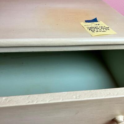 Cottage Chic painted 4 Drawer wood dresser