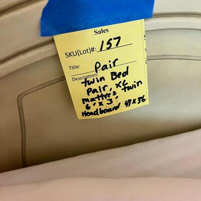 2 MCM twin beds with egg crate and mattress
