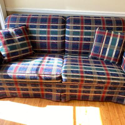 Plaid Sleeper Sofa