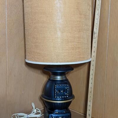 What? A Metal Pot Bellied Stove Lamp. Yes, Please