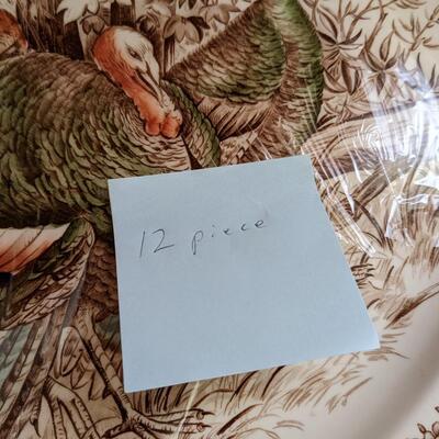 12 Settings of Windsor Ware Wild Turkey Pattern of China, Nice Condition