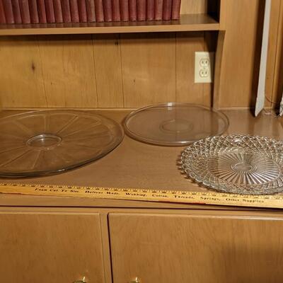 Set of 3 Nice Glass Platters