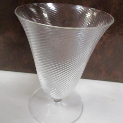 Ribbed Clear Glasses