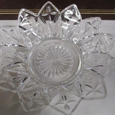 Hobnail Glasses & Cut Glass Flower Dish