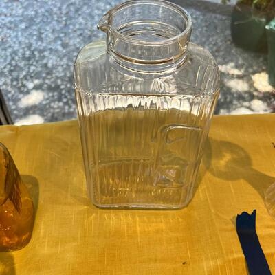 RARE with sticker MCM 3 BLENKO WATER Bottles, 4 clear water pitchers