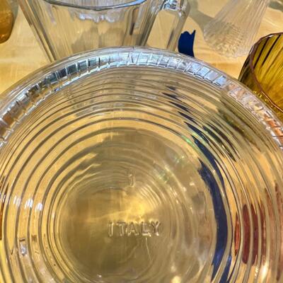 RARE with sticker MCM 3 BLENKO WATER Bottles, 4 clear water pitchers