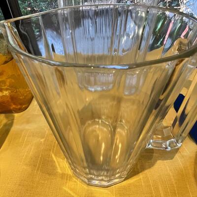RARE with sticker MCM 3 BLENKO WATER Bottles, 4 clear water pitchers