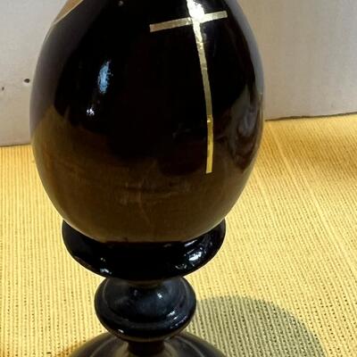 Antique Russian hand painted miniature egg with Mary. 2015  Precious Moments Rosary.