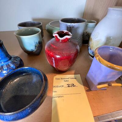12 smaller vases and ceramic bowls