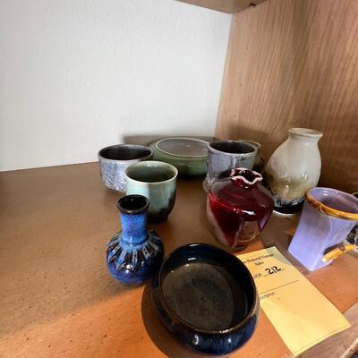 12 smaller vases and ceramic bowls