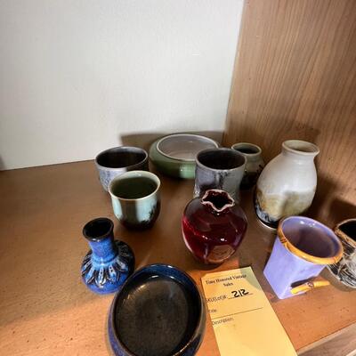 12 smaller vases and ceramic bowls