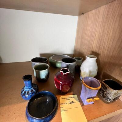 12 smaller vases and ceramic bowls