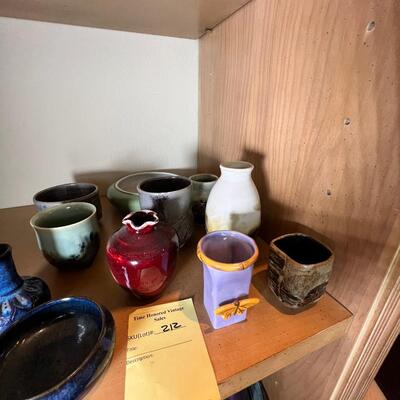 12 smaller vases and ceramic bowls